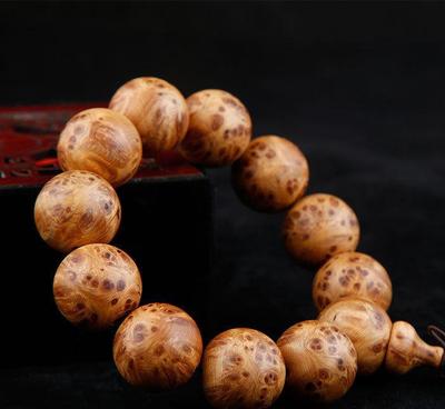 盤中藝珠20mm 太行陳化料爆滿留疤雀眼高油顆顆精選崖柏佛珠