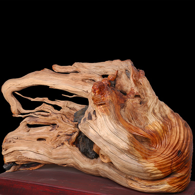 一木優居根雕大師手工雕刻崖柏《自得其樂》自然異性店鋪禪意擺件